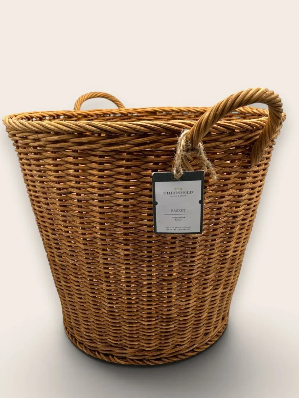Large Rattan Weave Tapered Basket Light Brown - Threshold, Target 2022